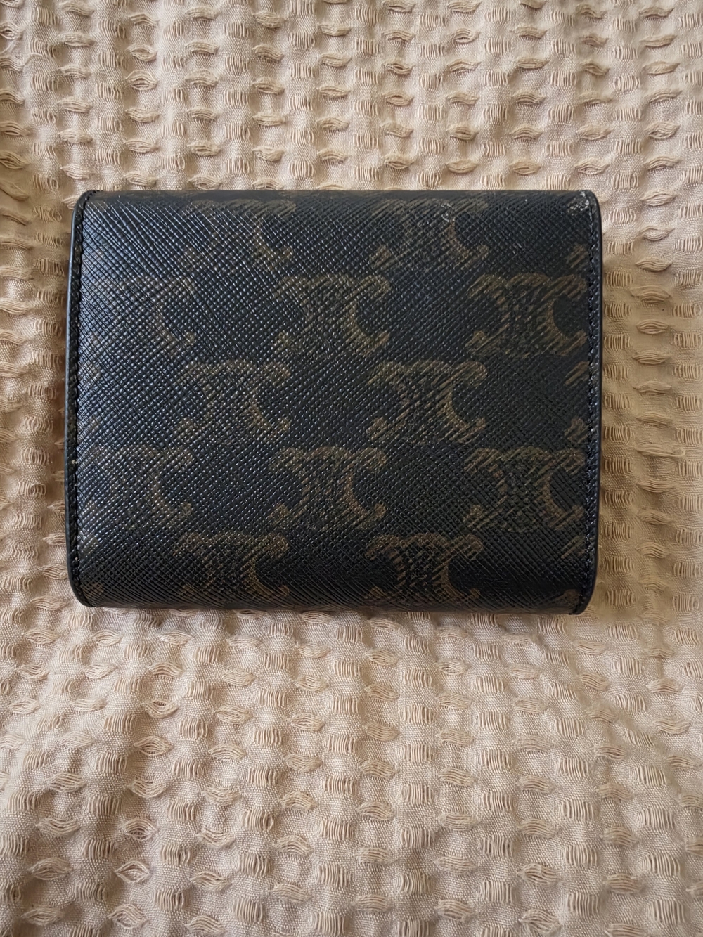 Celine Brown Monogram Wallet with Gold Triomphe Clasp - Picture 3 of 12